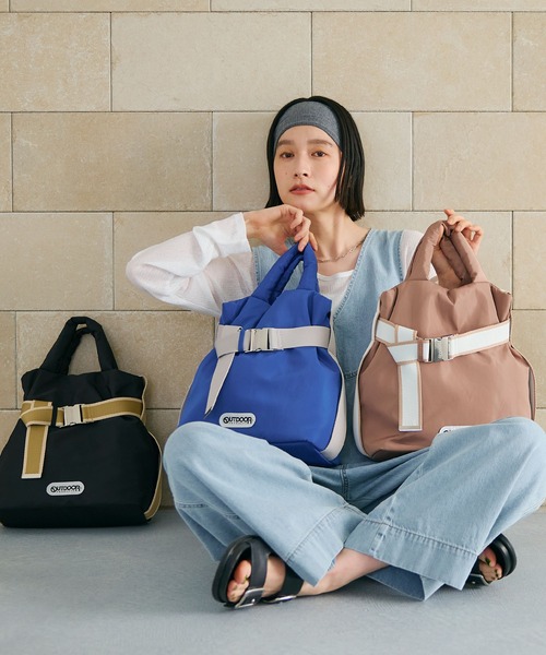 CROSS FUNCTION（クロスファンクション）の「【別注】OUTDOOR PRODUCTS(アウトドアプロダクツ)2WAYベルトトートバッグS【CROSS FUNCTION/クロスファンクション】（トートバッグ・レディース・ブルー/モカ/ブラック・FREE）」の4枚目の写真