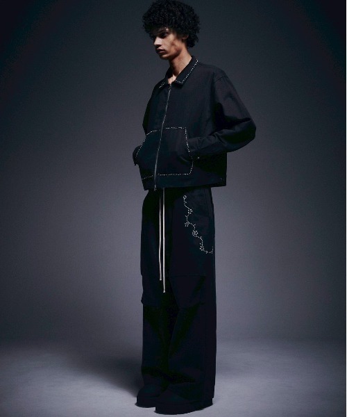 DANKE SCHON（ダンケシェーン）の「DankeSchon/ダンケシェーン/10oz KATURAGI TACK BAGGY PANTS（その他パンツ・メンズ・ブラック・S/M/L）」の3枚目の写真