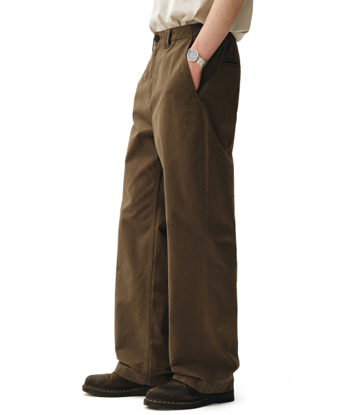 DECET(デケト)の「Officer Semi Wide Pants DCPT069Brown(その他パンツ・メンズ・その他・26/28/34/30/32)」の5枚目の写真