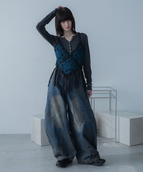 VACANCY（ヴァカンシー）の「モチーフ編みキャミソール/ボスチェ/ハンドメイド（その他トップス・レディース・オレンジ/ブルー・FREE）」の12枚目の写真