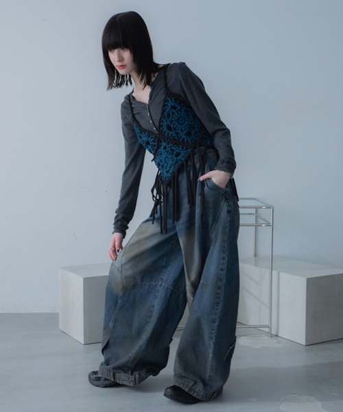 VACANCY（ヴァカンシー）の「モチーフ編みキャミソール/ボスチェ/ハンドメイド（その他トップス・レディース・オレンジ/ブルー・FREE）」の13枚目の写真