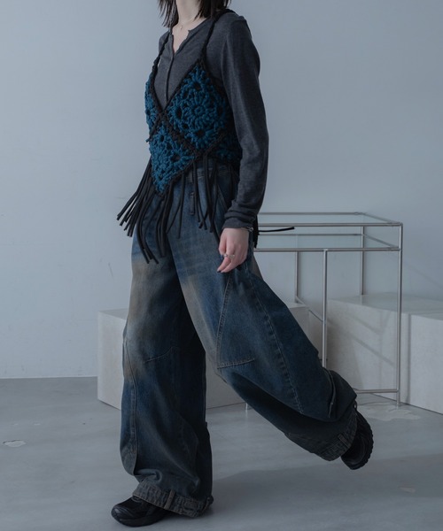 VACANCY（ヴァカンシー）の「モチーフ編みキャミソール/ボスチェ/ハンドメイド（その他トップス・レディース・オレンジ/ブルー・FREE）」の11枚目の写真