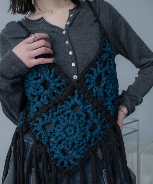 VACANCY（ヴァカンシー）の「モチーフ編みキャミソール/ボスチェ/ハンドメイド（その他トップス・レディース・オレンジ/ブルー・FREE）」の6枚目の写真