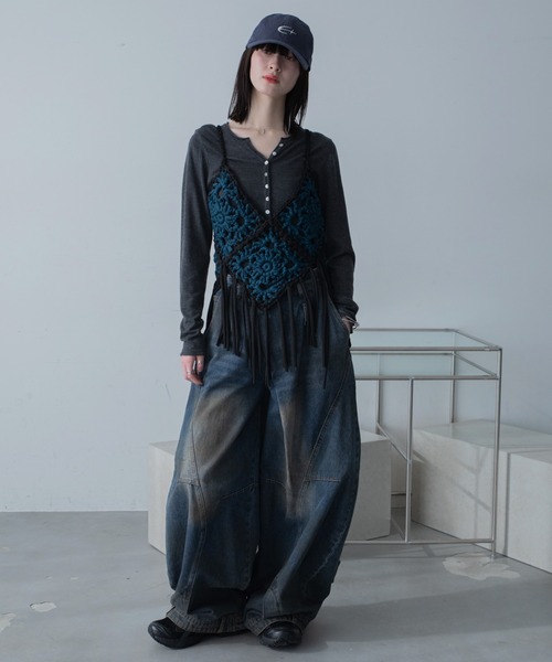 VACANCY（ヴァカンシー）の「モチーフ編みキャミソール/ボスチェ/ハンドメイド（その他トップス・レディース・オレンジ/ブルー・FREE）」の17枚目の写真