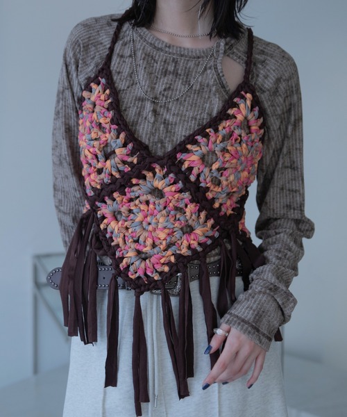 VACANCY（ヴァカンシー）の「モチーフ編みキャミソール/ボスチェ/ハンドメイド（その他トップス・レディース・オレンジ/ブルー・FREE）」の20枚目の写真