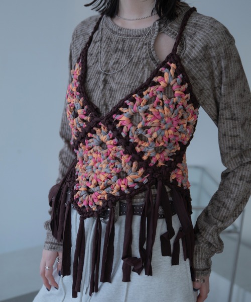 VACANCY（ヴァカンシー）の「モチーフ編みキャミソール/ボスチェ/ハンドメイド（その他トップス・レディース・オレンジ/ブルー・FREE）」の21枚目の写真