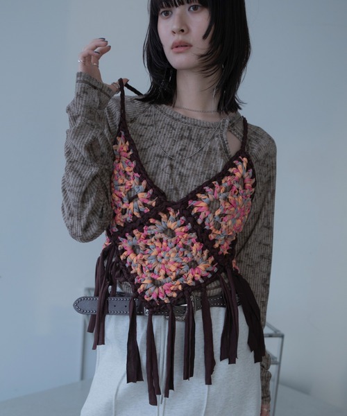 VACANCY（ヴァカンシー）の「モチーフ編みキャミソール/ボスチェ/ハンドメイド（その他トップス・レディース・オレンジ/ブルー・FREE）」の18枚目の写真