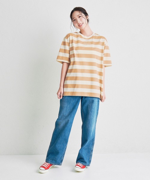 MIKI HOUSE(ミキハウス)の「【WEB限定】ボーダー半袖Tシャツ(大人用)(Tシャツ/カットソー・レディース・ブルー/グリーン系その他/ベージュ/ピンク・L(175-185cm)/M(165-175cm)/S(155-165cm))」の8枚目の写真