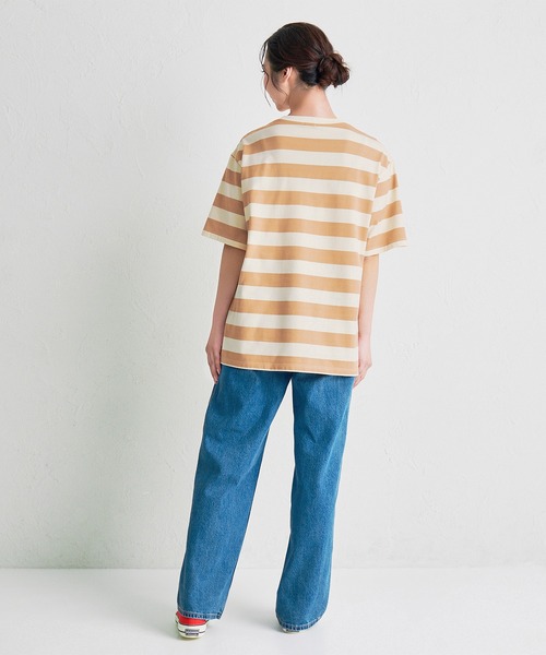 MIKI HOUSE(ミキハウス)の「【WEB限定】ボーダー半袖Tシャツ(大人用)(Tシャツ/カットソー・レディース・ブルー/グリーン系その他/ベージュ/ピンク・L(175-185cm)/M(165-175cm)/S(155-165cm))」の9枚目の写真