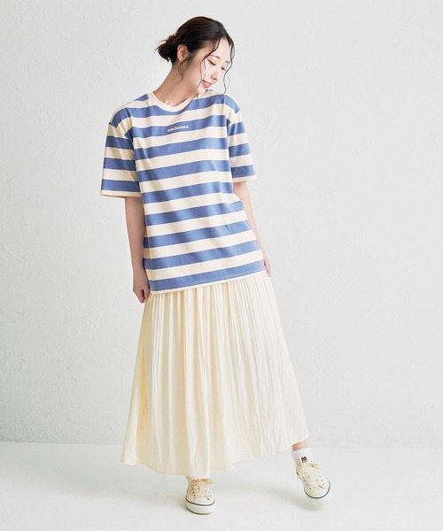 MIKI HOUSE(ミキハウス)の「【WEB限定】ボーダー半袖Tシャツ(大人用)(Tシャツ/カットソー・レディース・ブルー/グリーン系その他/ベージュ/ピンク・L(175-185cm)/M(165-175cm)/S(155-165cm))」の14枚目の写真