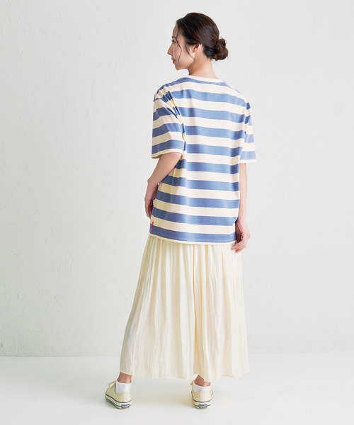 MIKI HOUSE(ミキハウス)の「【WEB限定】ボーダー半袖Tシャツ(大人用)(Tシャツ/カットソー・レディース・ブルー/グリーン系その他/ベージュ/ピンク・L(175-185cm)/M(165-175cm)/S(155-165cm))」の15枚目の写真