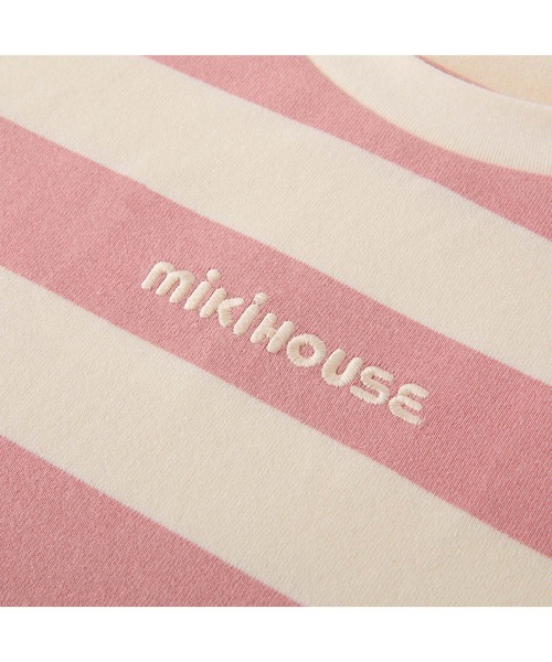 MIKI HOUSE(ミキハウス)の「【WEB限定】ボーダー半袖Tシャツ(大人用)(Tシャツ/カットソー・レディース・ブルー/グリーン系その他/ベージュ/ピンク・L(175-185cm)/M(165-175cm)/S(155-165cm))」の5枚目の写真
