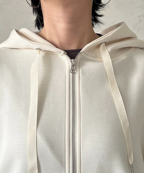 un dix cors(アンディコール)の「ボンディングパーカー(パーカー・レディース・ブラック/アイボリー/ブルー系その他・FREE)」の13枚目の写真