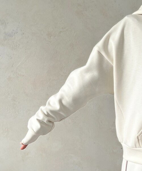 un dix cors(アンディコール)の「ボンディングパーカー(パーカー・レディース・ブラック/アイボリー/ブルー系その他・FREE)」の14枚目の写真