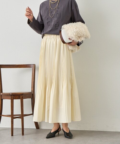 Jena espace merveilleux(ジェナ エスパスメルヴェイユ)の「プリーツスカート(スカート・レディース・チャコールグレー/アイボリー/ベージュ・FREE)」の15枚目の写真