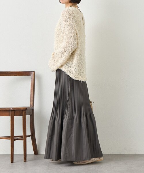 Jena espace merveilleux(ジェナ エスパスメルヴェイユ)の「プリーツスカート(スカート・レディース・チャコールグレー/アイボリー/ベージュ・FREE)」の19枚目の写真