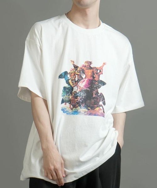 NOIZY(ノイジー)の「various logo designs T-shirt / ヴィンテージ フォトプリントTシャツ デザイン 半袖 Tシャツ(Tシャツ/カットソー・メンズ・ホワイト/ブラック・LARGE/MEDIUM)」の2枚目の写真