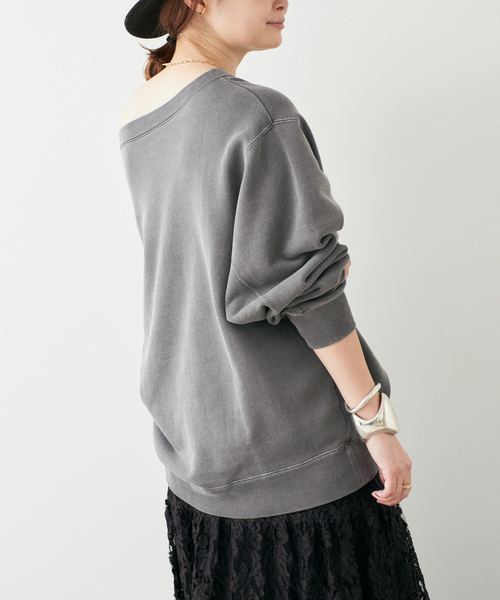 Deuxieme Classe（ドゥーズィエムクラス）の「*Vintage Off Shoulder プルオーバー（スウェット・レディース・ベージュ/ブラック系その他・FREE）」の8枚目の写真