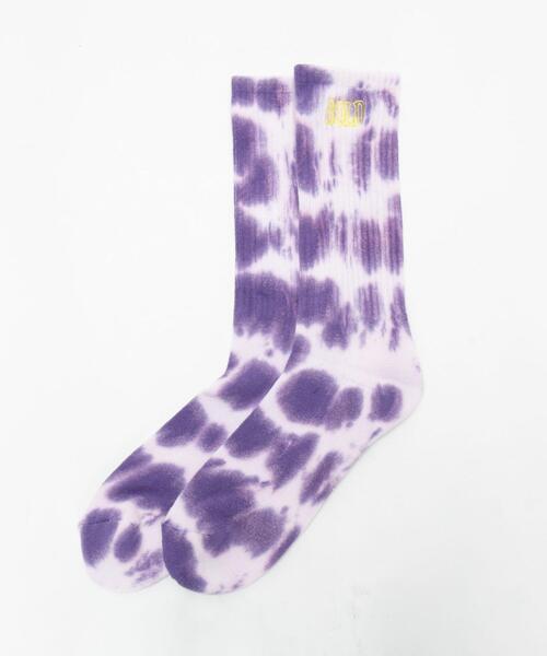 WEGO（ウィゴー）の「WEGO/刺繍ロゴタイダイソックス（ソックス/靴下・メンズ・ブラック/ブラウン/パープル・25-27CM）」の15枚目の写真