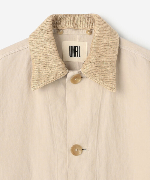 UNFIL(アンフィル)の「UNFIL | ガーメントダイ カバーオールジャケット WOMEN(カバーオール・レディース・ベージュ/ブラウン・0)」の5枚目の写真
