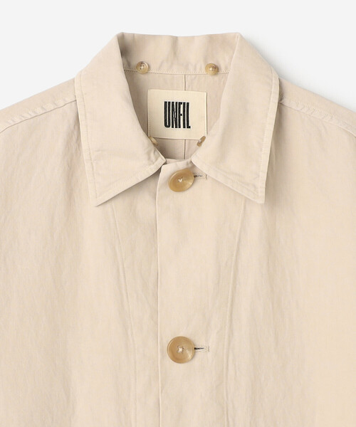 UNFIL(アンフィル)の「UNFIL | ガーメントダイ カバーオールジャケット WOMEN(カバーオール・レディース・ベージュ/ブラウン・0)」の6枚目の写真