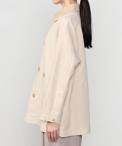 UNFIL(アンフィル)の「UNFIL | ガーメントダイ カバーオールジャケット WOMEN(カバーオール・レディース・ベージュ/ブラウン・0)」の12枚目の写真