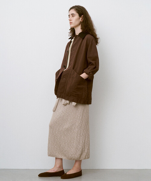 UNFIL(アンフィル)の「UNFIL | ガーメントダイ カバーオールジャケット WOMEN(カバーオール・レディース・ベージュ/ブラウン・0)」の17枚目の写真