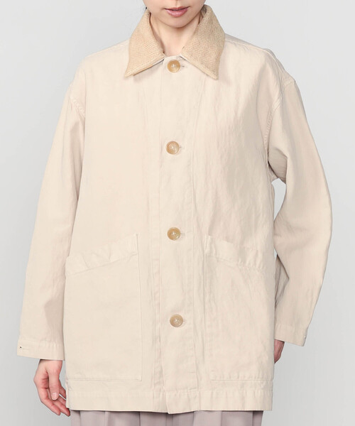 UNFIL(アンフィル)の「UNFIL | ガーメントダイ カバーオールジャケット WOMEN(カバーオール・レディース・ベージュ/ブラウン・0)」の2枚目の写真