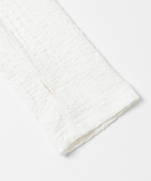 SENSE OF PLACE by URBAN RESEARCH（センスオブプレイスバイアーバンリサーチ）の「シャーリングカットカーディガン（カーディガン/ボレロ・レディース・ライトブルー/チャコールグレー/アイボリー・ONE）」の7枚目の写真