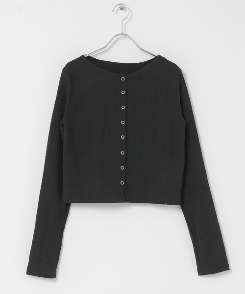 SENSE OF PLACE by URBAN RESEARCH（センスオブプレイスバイアーバンリサーチ）の「シャーリングカットカーディガン（カーディガン/ボレロ・レディース・ライトブルー/チャコールグレー/アイボリー・ONE）」の8枚目の写真