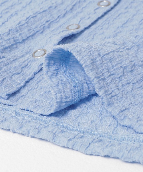 SENSE OF PLACE by URBAN RESEARCH（センスオブプレイスバイアーバンリサーチ）の「シャーリングカットカーディガン（カーディガン/ボレロ・レディース・ライトブルー/チャコールグレー/アイボリー・ONE）」の13枚目の写真