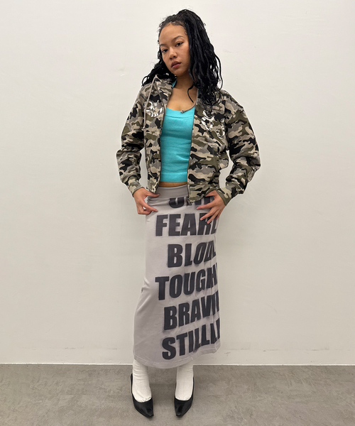 Oriens JOURNAL STANDARD（オリエンス ジャーナルスタンダード）の「《追加》ロゴロングスカート（スカート・レディース・グレー・FREE）」の11枚目の写真