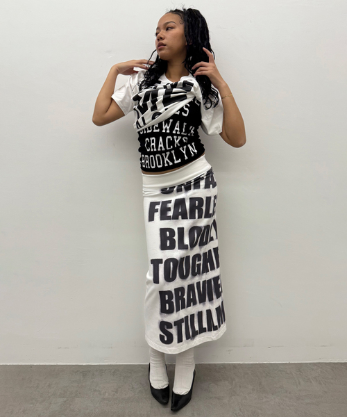 Oriens JOURNAL STANDARD（オリエンス ジャーナルスタンダード）の「《追加》ロゴロングスカート（スカート・レディース・グレー・FREE）」の16枚目の写真