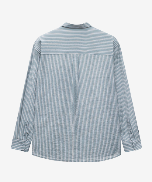 MINDBRIDGE（マインドブリッジ）の「[COUTURE]ストライプオーバーサイズデイリーシャツ - 2カラー（シャツ/ブラウス・メンズ・グレー/クリーム・100/110/95/105）」の17枚目の写真