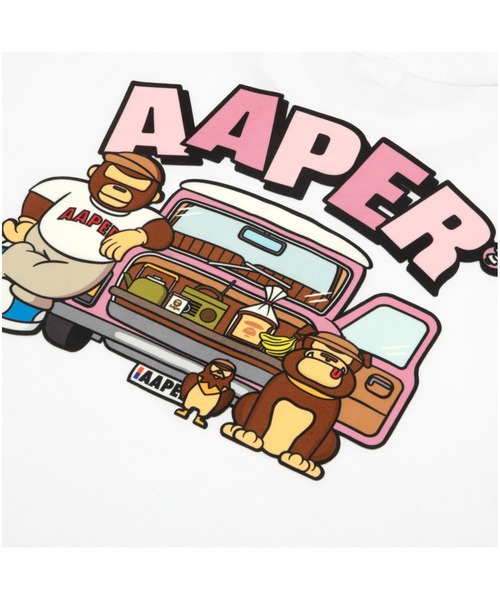 AAPE BY A BATHING APE（エーエイプバイアベイシングエイプ）の「AAPER "DRIVING AAPER 2" TEE（Tシャツ/カットソー・メンズ・ブラック/ホワイト・SMALL/LARGE/X-LARGE/XX-LARGE/MEDIUM）」の5枚目の写真