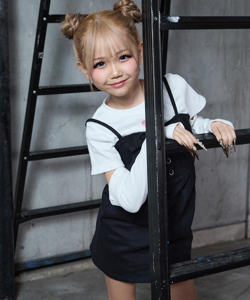 ANAP kids（アナップキッズ）の「スピンドルストレッチワンピース（ワンピース・キッズ・ブルー/ブラック・130/120/110）」の16枚目の写真