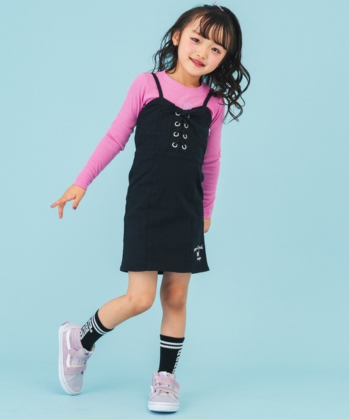 ANAP kids（アナップキッズ）の「スピンドルストレッチワンピース（ワンピース・キッズ・ブルー/ブラック・130/120/110）」の18枚目の写真