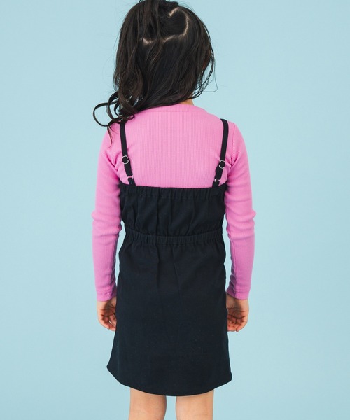 ANAP kids（アナップキッズ）の「スピンドルストレッチワンピース（ワンピース・キッズ・ブルー/ブラック・130/120/110）」の3枚目の写真