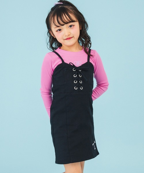 ANAP kids（アナップキッズ）の「スピンドルストレッチワンピース（ワンピース・キッズ・ブルー/ブラック・130/120/110）」の5枚目の写真
