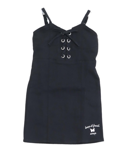 ANAP kids（アナップキッズ）の「スピンドルストレッチワンピース（ワンピース・キッズ・ブルー/ブラック・130/120/110）」の8枚目の写真