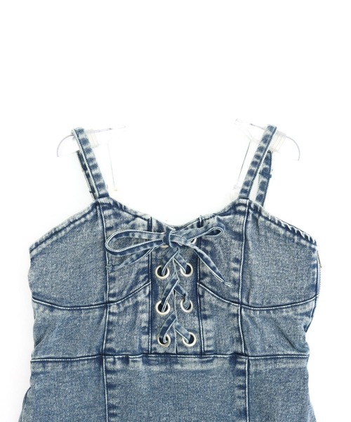 ANAP kids（アナップキッズ）の「スピンドルストレッチワンピース（ワンピース・キッズ・ブルー/ブラック・130/120/110）」の9枚目の写真