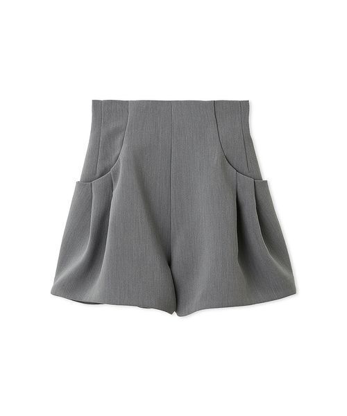 SNIDEL(スナイデル)の「Sustainableタックボリュームショートパンツ(その他パンツ・レディース・ブラック/イエロー/グレー・0/1)」の4枚目の写真