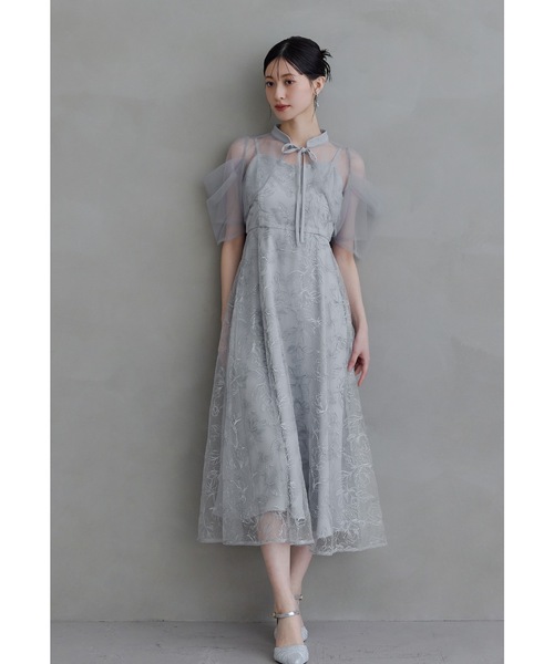 niana(ニアナ)の「タックスリーブボレロセットドレス 2点セット キャミワンピース 結婚式 二次会 同窓会 パーティードレス オケージョンドレス お呼ばれ(ドレス・レディース・ブラック/ライトブルー/グリーン/ブルーグレー/チャコールグレー×ブラック・S/M/L)」の18枚目の写真