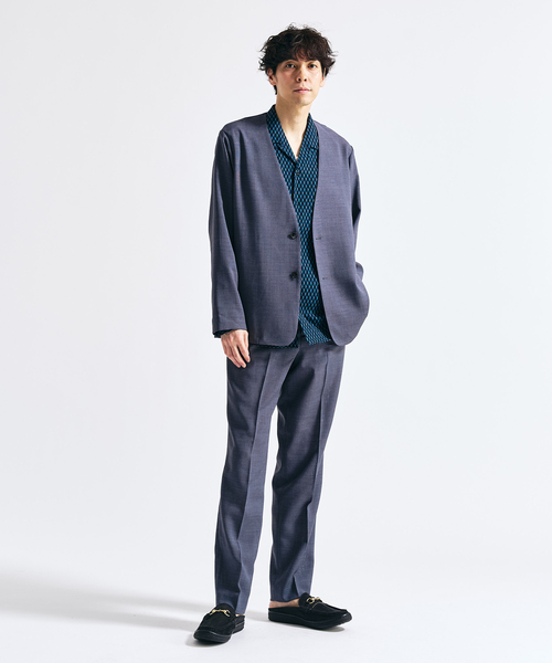 417 EDIFICE(フォーワンセブンエディフィス)の「【EVALET / エバレット】メッシュ カーディガンジャケット "セットアップ着用可能"(ノーカラージャケット・メンズ・グレー/チャコールグレー/ベージュ・LARGE/MEDIUM/SMALL)」の14枚目の写真