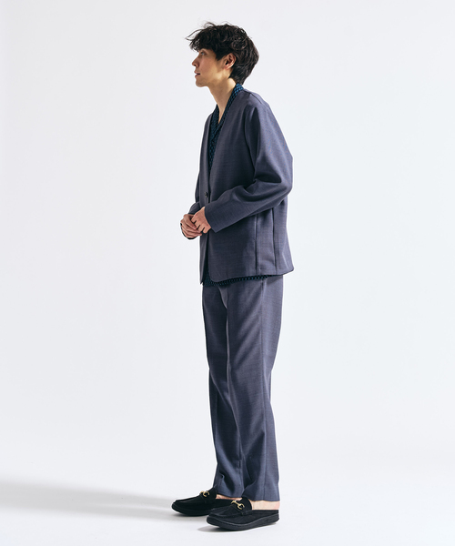 417 EDIFICE(フォーワンセブンエディフィス)の「【EVALET / エバレット】メッシュ カーディガンジャケット "セットアップ着用可能"(ノーカラージャケット・メンズ・グレー/チャコールグレー/ベージュ・LARGE/MEDIUM/SMALL)」の15枚目の写真