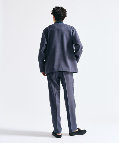 417 EDIFICE(フォーワンセブンエディフィス)の「【EVALET / エバレット】メッシュ カーディガンジャケット "セットアップ着用可能"(ノーカラージャケット・メンズ・グレー/チャコールグレー/ベージュ・LARGE/MEDIUM/SMALL)」の16枚目の写真