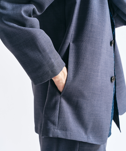 417 EDIFICE(フォーワンセブンエディフィス)の「【EVALET / エバレット】メッシュ カーディガンジャケット "セットアップ着用可能"(ノーカラージャケット・メンズ・グレー/チャコールグレー/ベージュ・LARGE/MEDIUM/SMALL)」の22枚目の写真