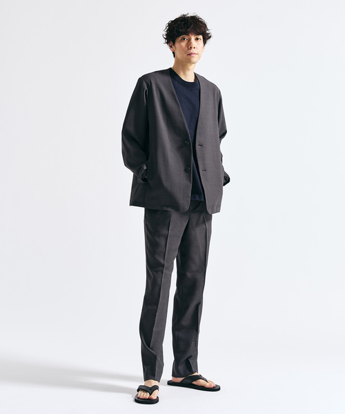 417 EDIFICE(フォーワンセブンエディフィス)の「【EVALET / エバレット】メッシュ カーディガンジャケット "セットアップ着用可能"(ノーカラージャケット・メンズ・グレー/チャコールグレー/ベージュ・LARGE/MEDIUM/SMALL)」の22枚目の写真