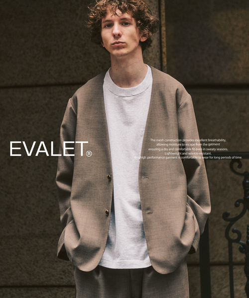 417 EDIFICE（フォーワンセブンエディフィス）の「【EVALET / エバレット】メッシュ カーディガンジャケット "セットアップ着用可能"（ノーカラージャケット・メンズ・グレー/チャコールグレー/ベージュ・LARGE/MEDIUM/SMALL）」の6枚目の写真