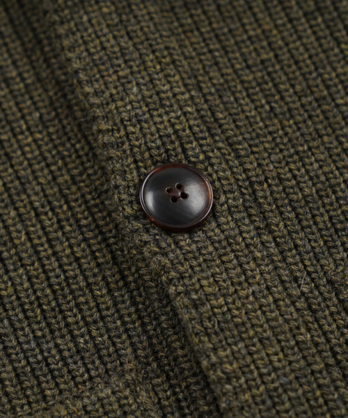 FRIZMWORKS(フリズムワークス)の「ULTRA HEAVYWEIGHT COLLAR CARDIGAN _ FOREST GREEN(カーディガン/ボレロ・メンズ・その他・SMALL/MEDIUM/LARGE/X-LARGE)」の4枚目の写真